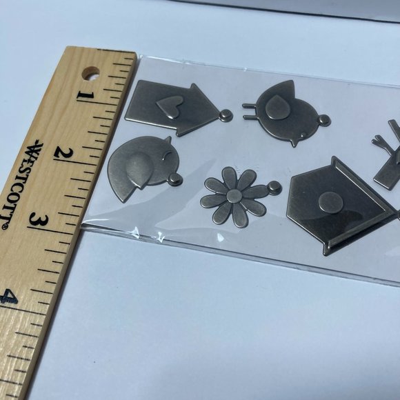 Metal Charms Paper Crafts Card Making Scrapbook Bird House Tree Flower Bird Tree - Picture 9 of 12